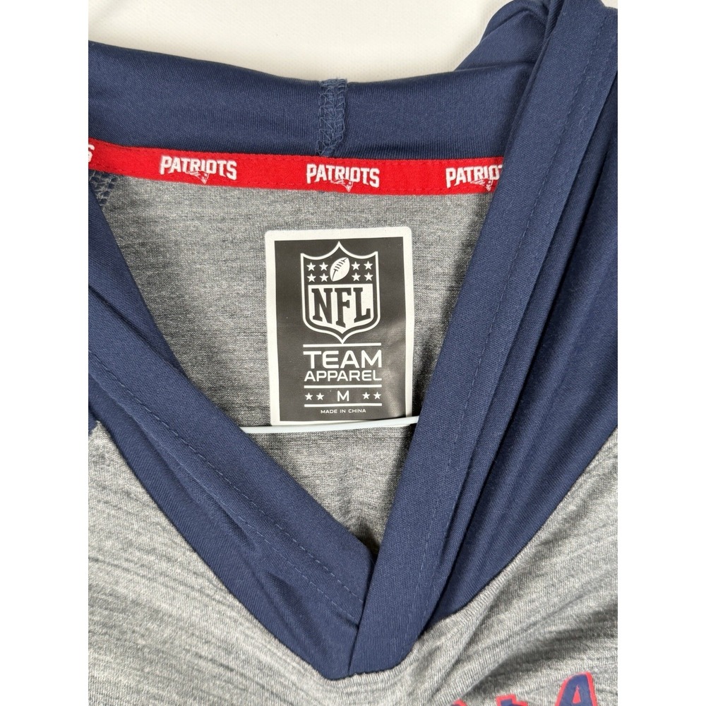 New England Patriots long sleeve hooded shirt men size medium NFL - Picture 4 of 7